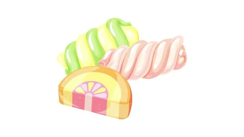 Marshmallow icon animation Stock Footage 152557284