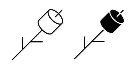 Marshmallow icon symbol. Flat Vector illustration Illustrazione stock