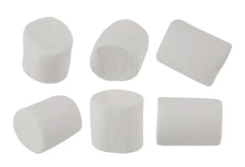 Marshmallow isolated on white Stock Photos