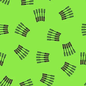 Marshmallow roasting sticks vector seamless pattern 스톡 일러스트