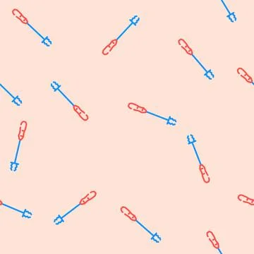Marshmallow roasting sticks vector seamless pattern Illustrazione stock