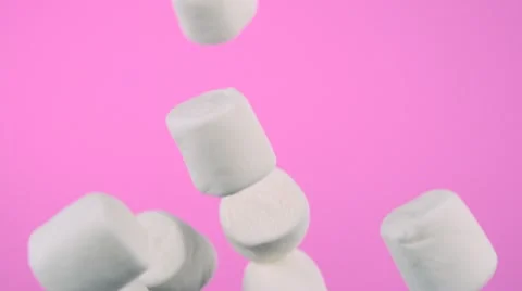 Marshmallow, Slow Motion Stock Footage 10863050