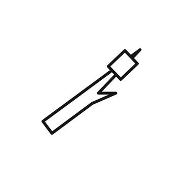 Marshmallow stick logo sign vector outline Stock Illustration