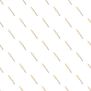 Marshmallow on stick pattern repeating background 스톡 일러스트