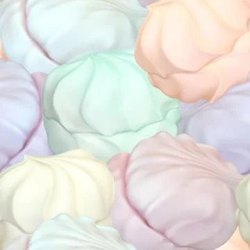Marshmallow sweets pattern Stock Illustration