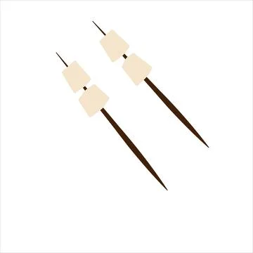 Marshmallow on a sweker icons on white background Stock Illustration