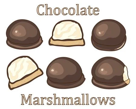 Marshmallow symbols Stock Illustration