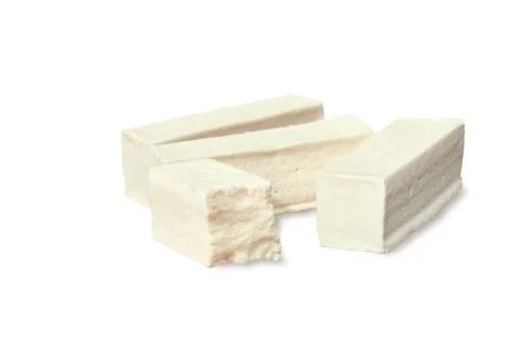 Marshmallow on white background Foto stock