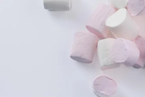 Marshmallow on white background Stock Photos
