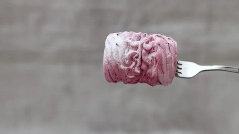 Marshmallows with blackberries taste in box or kitchen tiles 스톡 동영상 242591753