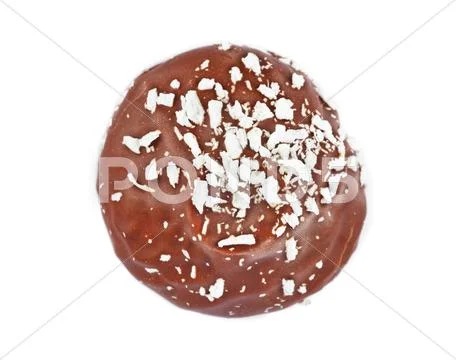 Marshmallows in chocolate Stock Photos
