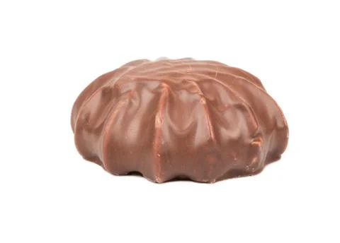 Marshmallows in chocolate Stock Photos