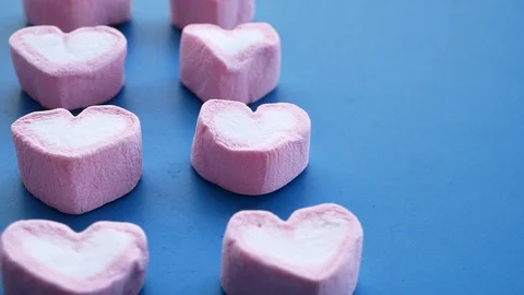 Marshmallows close up pan Video stock 99869120