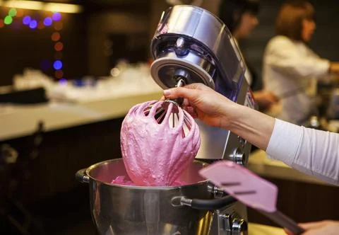 Marshmallows cooking machine Stock Photos