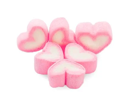 Marshmallows an isolated on white background Stock Photos