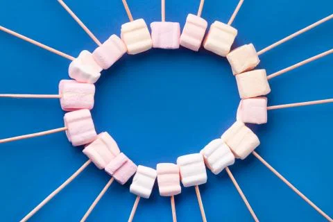 Marshmallows mock-up Stock Photos