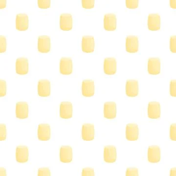 Marshmallows pattern creating seamless sweet food background イラスト素材