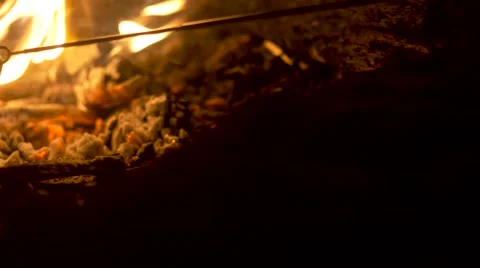 Marshmallows Roasting Over Campfire (Slide) Stock Footage 65498953