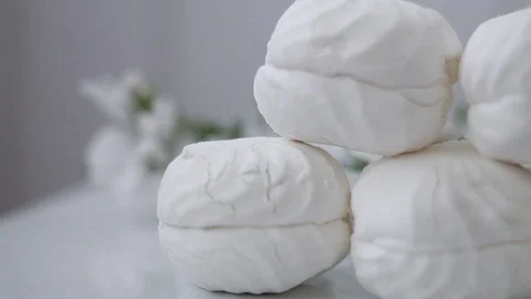 Marshmallows, souffle, background, close-up. Stock Footage 117294418
