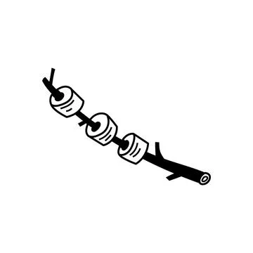 Marshmallows on a stick Stock Illustration