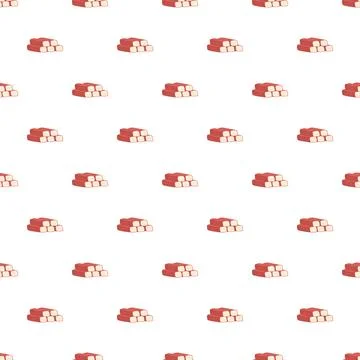 Marshmallows sweet food seamless pattern background Illustrazione stock