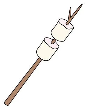 Marshmallows - vector full color illustration. Marshmallow - Sweet fried Stock Illustration