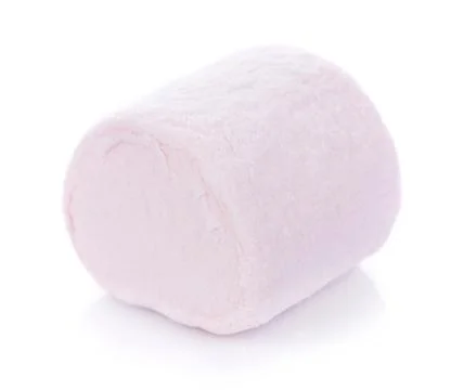 Marshmallows on white background Stock-Fotos