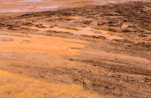 Marshy road Stock Photos
