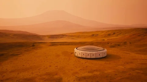 Marsian base building timelapse Stock Footage 82808671