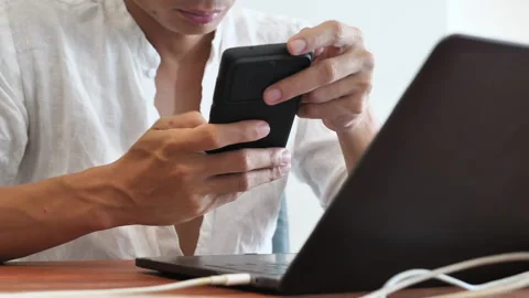 Mart phone  working Stock Footage 150863447