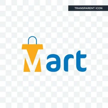 Mart vector icon isolated on transparent background, mart logo design Stock Illustration