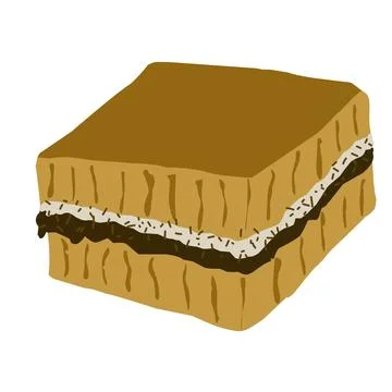 Martabak manis Indonesian cake illustration Stock Illustration