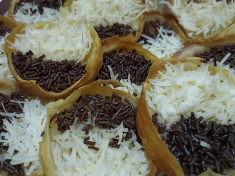 Martabak Mini is a smaller version of martabak creation Stock Photos
