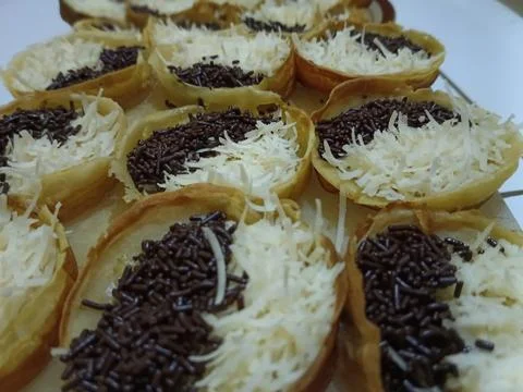 Martabak Mini is a smaller version of martabak creation Stock Photos