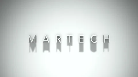 Martech 3D title animation with shadows on a white background Stock Footage 297081789