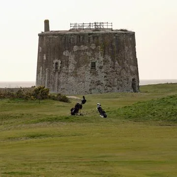 Martello tower on the Golf course Fotos de archivo