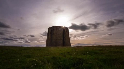 Martello Tower in Orkney Hd Time Lapse Video stock 256082817