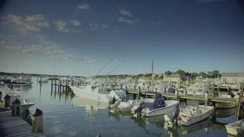 Martha's Vineyard Boats on the Dock Stock-Footage 247793846