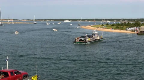 Martha's Vineyard Chappaquiddick Ferry Stock Footage 49361472