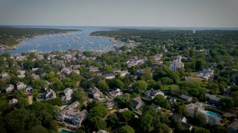 Martha's Vineyard Coast From Above Video stock 247795685