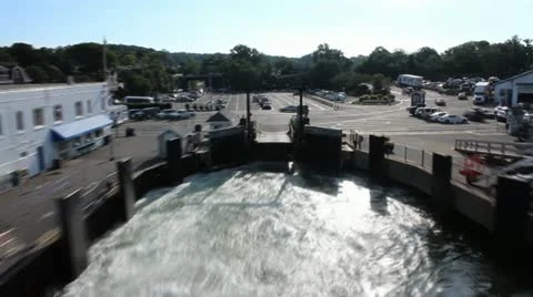 Marthas Vineyard Ferry Timelapse 库存影片 18009059