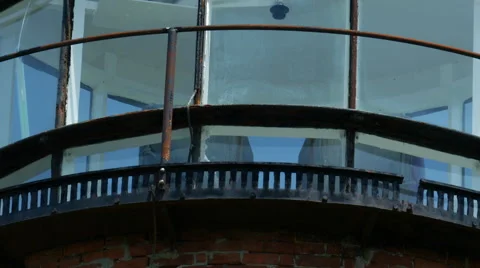 Martha's Vineyard Lighthouse with closeup on lighted lamps 2 4k Stock Footage 41636257