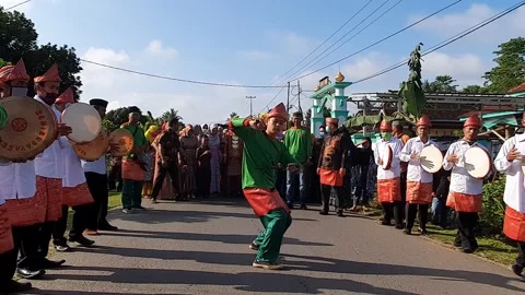 Martial art Cultural Kuntau Semende - Cultural of Sumatra Indonesia Stock Footage