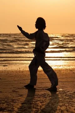 Martial art training Stock Photos