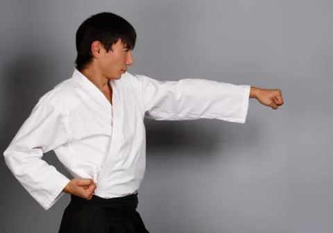 Martial arts attack Stock Photos