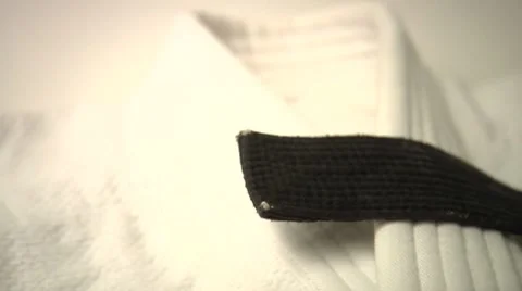 Martial Arts Background - Gi (Uniform) and Belt Alternate Video stock 8540200