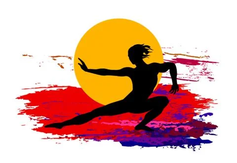 Martial arts background Illustrazione stock