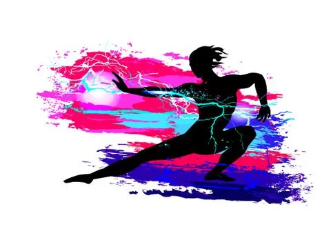 Martial arts background Illustrazione stock