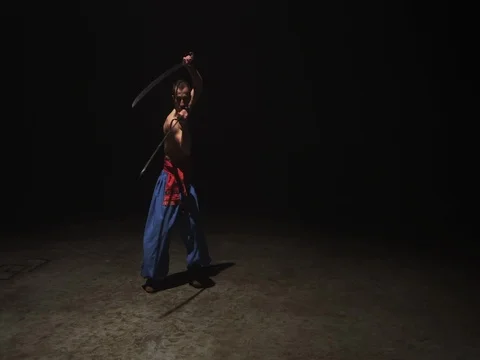 Martial Arts Dance Cossacks Choreography Slow Motion Stock Footage 70066445
