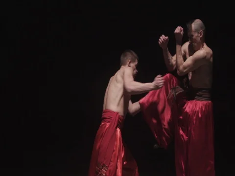 Martial Arts Dance Cossacks Choreography Slow Motion Stock Footage 70068129